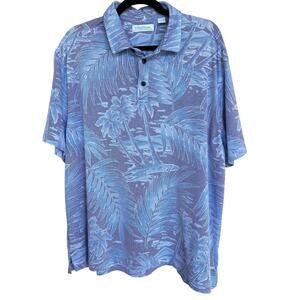 Caribbean Joe Isle Breeze Performance Men's Woven Hawaiian Shirt Size XL